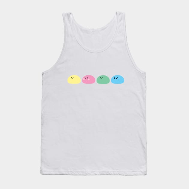 Dango Pastel Kawaii Cute Anime Tank Top by CandyMoonDesign